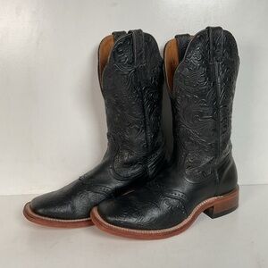 Boulet Tooled Cowgirl Boots 8.5 C Slip Resistant Sole